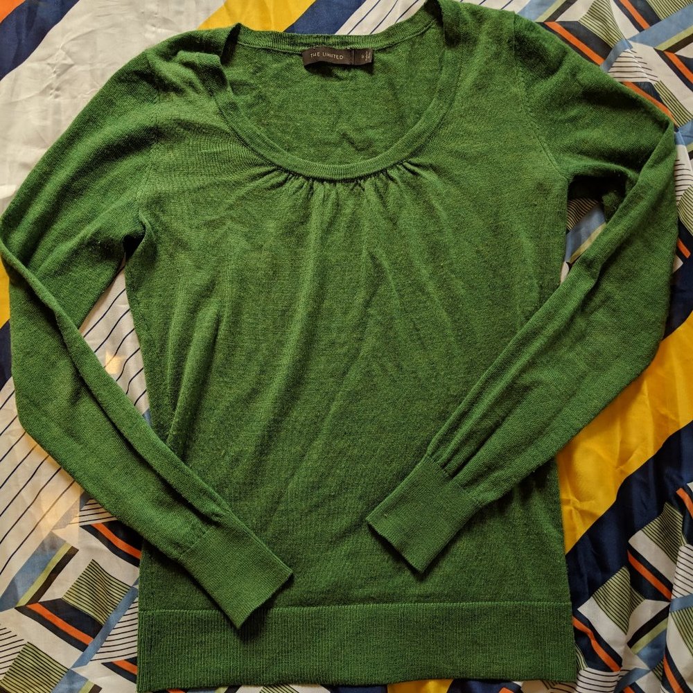 The Limited Green Wool Sweater